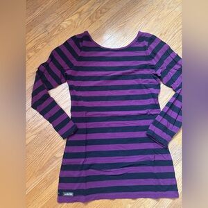 Matilda Jane Purple and Black Striped Long Sleeve Top